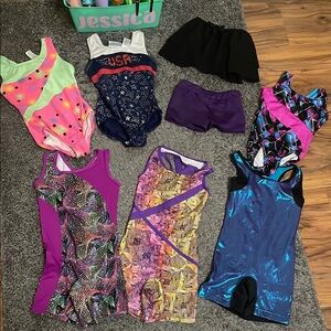 Gymnastics Leotards and Shorts Bundle